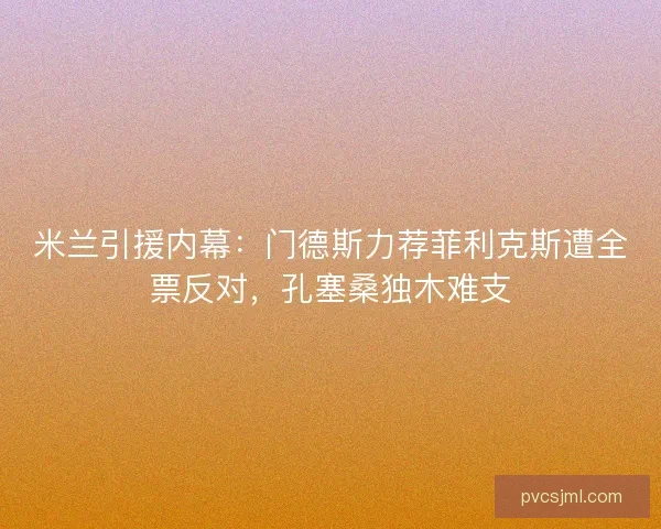 米兰引援内幕：门德斯力荐菲利克斯遭全票反对，孔塞桑独木难支