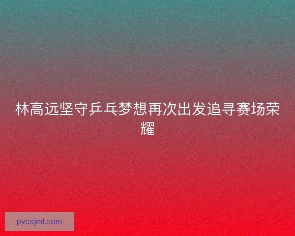 林高远坚守乒乓梦想再次出发追寻赛场荣耀